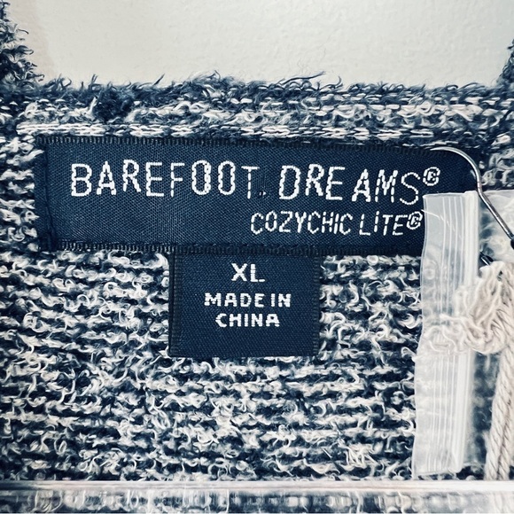 Barefoot Dreams Cozychic Lite Resort Hooded Cardigan in Indigo Stone NWT